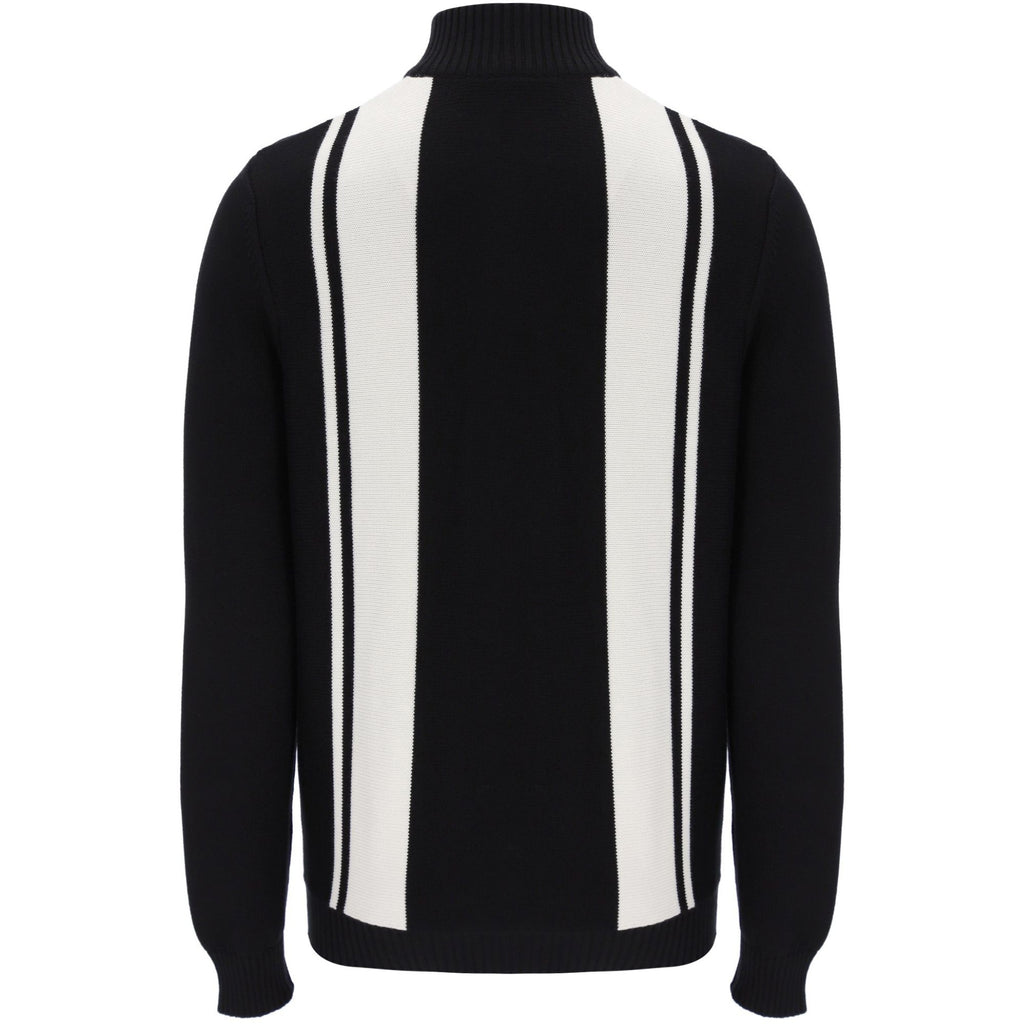 Sergio Tacchini Youngline 1/4 Zip Knitted Jumper - Black