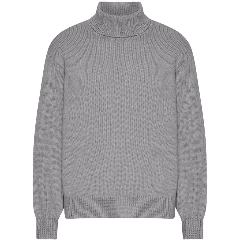 Merino Wool Turtleneck - Heather Grey
