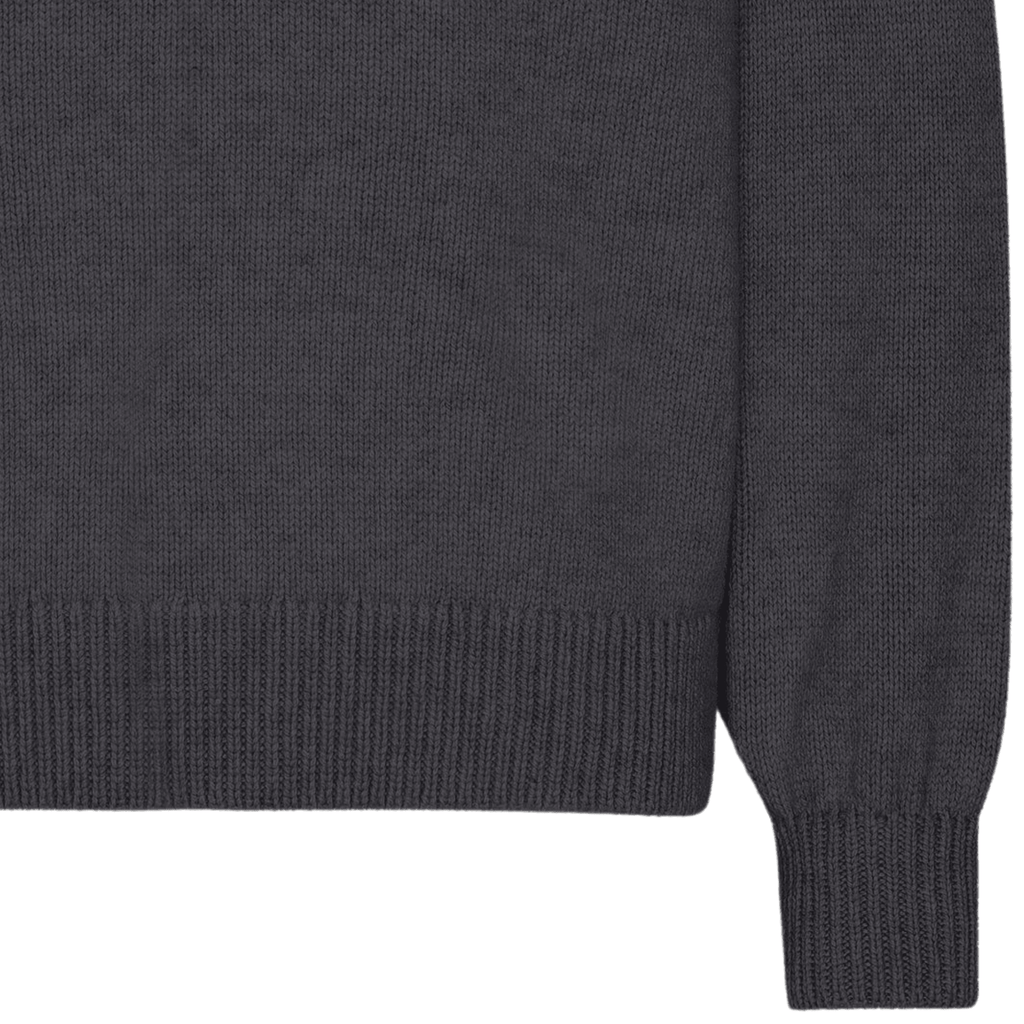 Merino Wool Turtleneck - Lava Grey