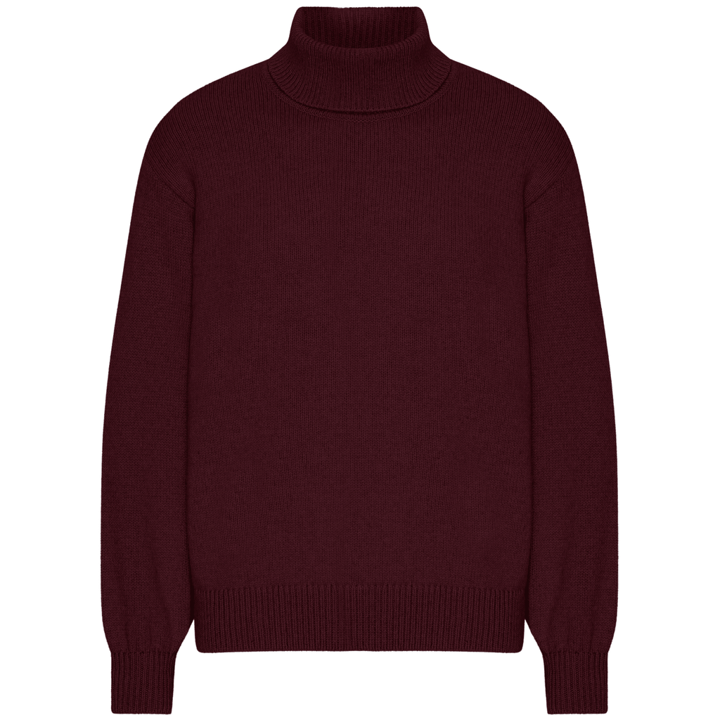Merino Wool Turtleneck - Oxblood
