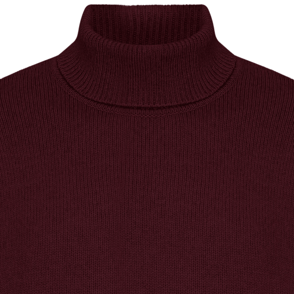 Merino Wool Turtleneck - Oxblood