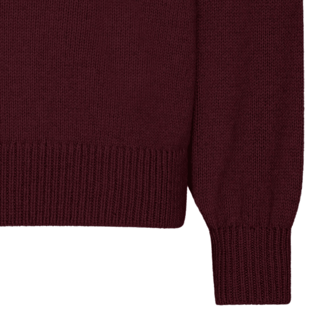 Merino Wool Turtleneck - Oxblood