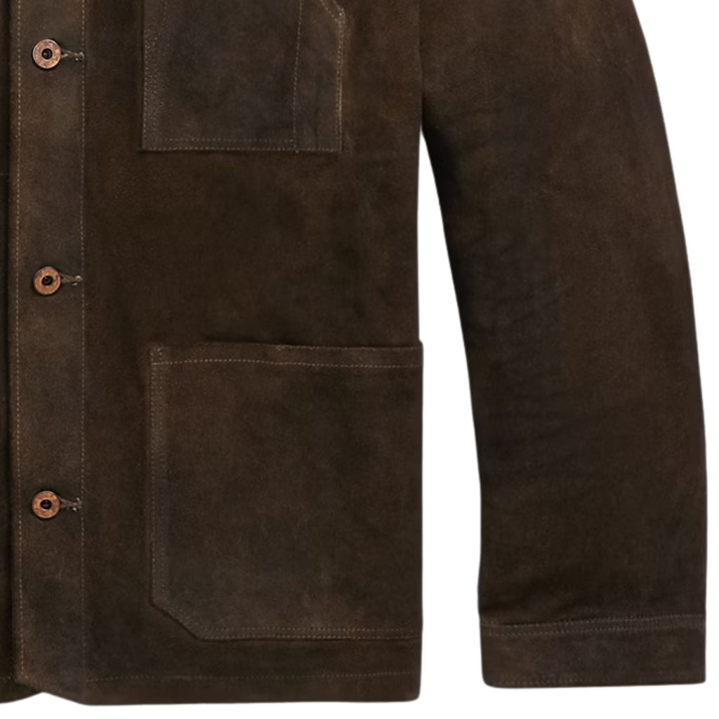 Roughout Suede Jacket - Brown
