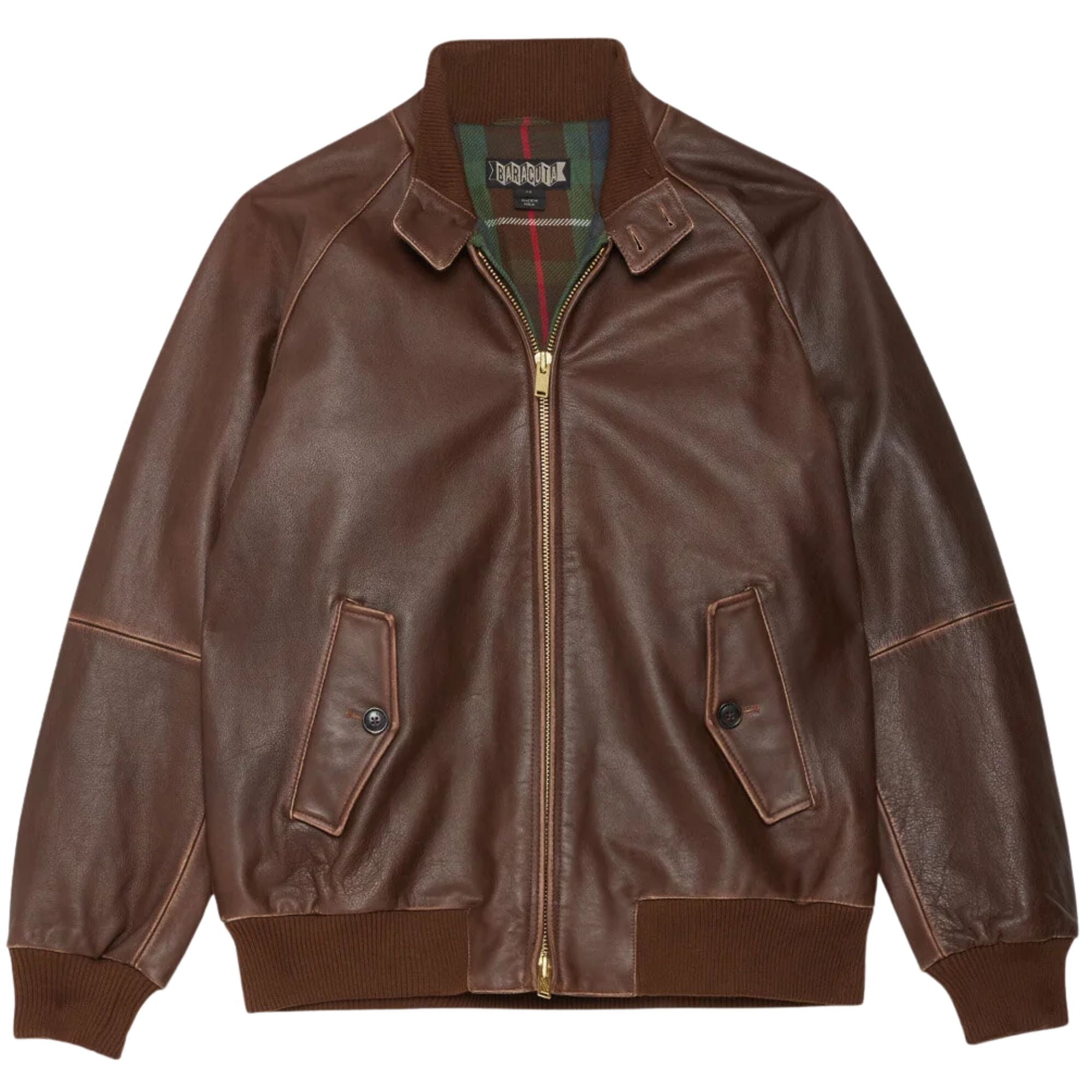 Baracuta G9 Leather - Chocolate 1127-711 – Stuarts London