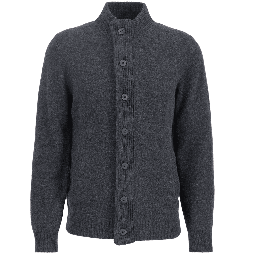 Barbour Elbow-Patch Cardigan - Charcoal