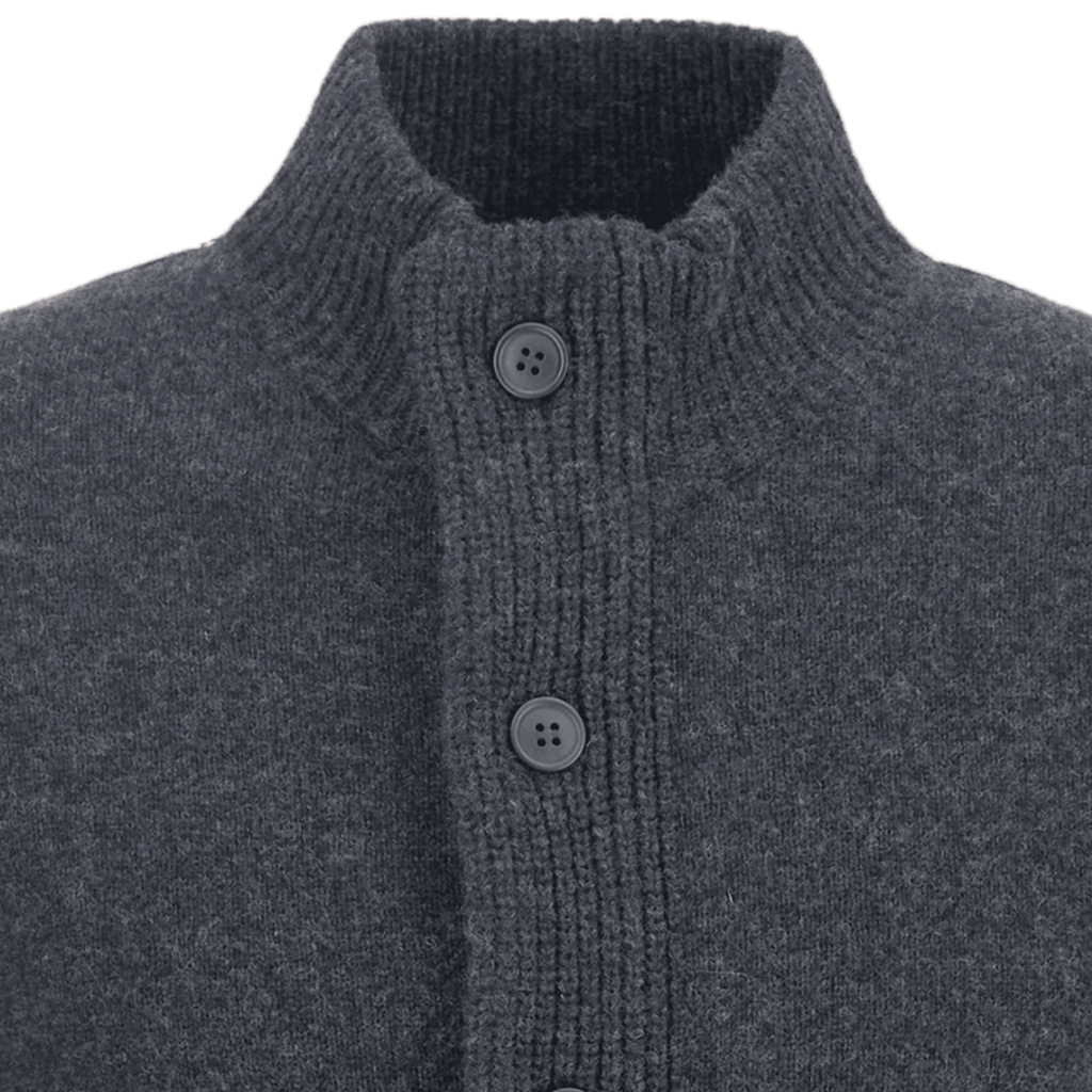 Barbour Elbow-Patch Cardigan - Charcoal