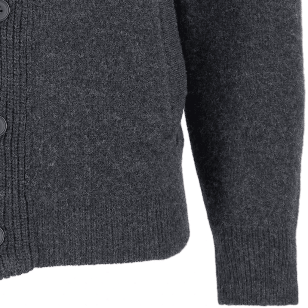 Barbour Elbow-Patch Cardigan - Charcoal