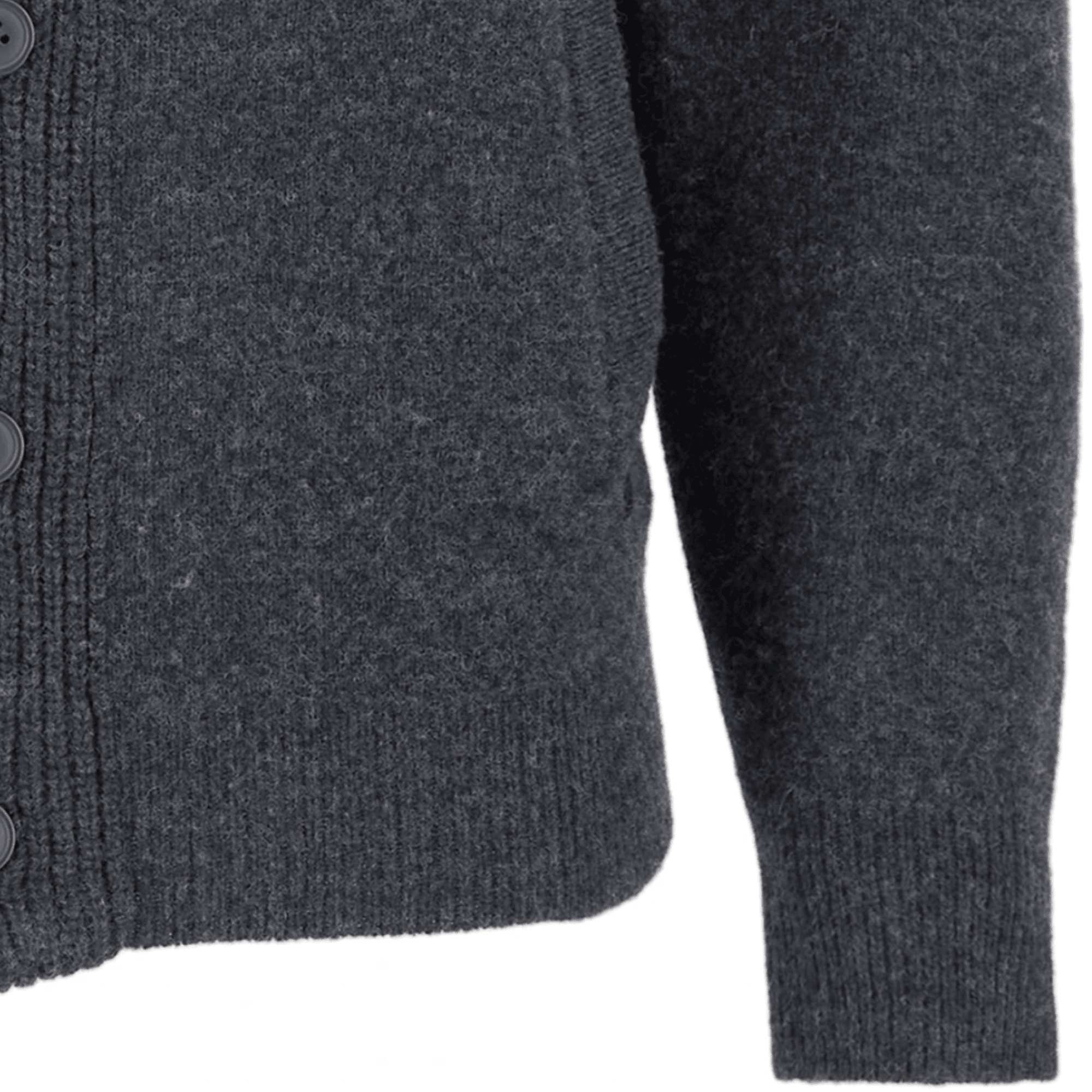 Barbour Elbow-Patch Cardigan - Charcoal
