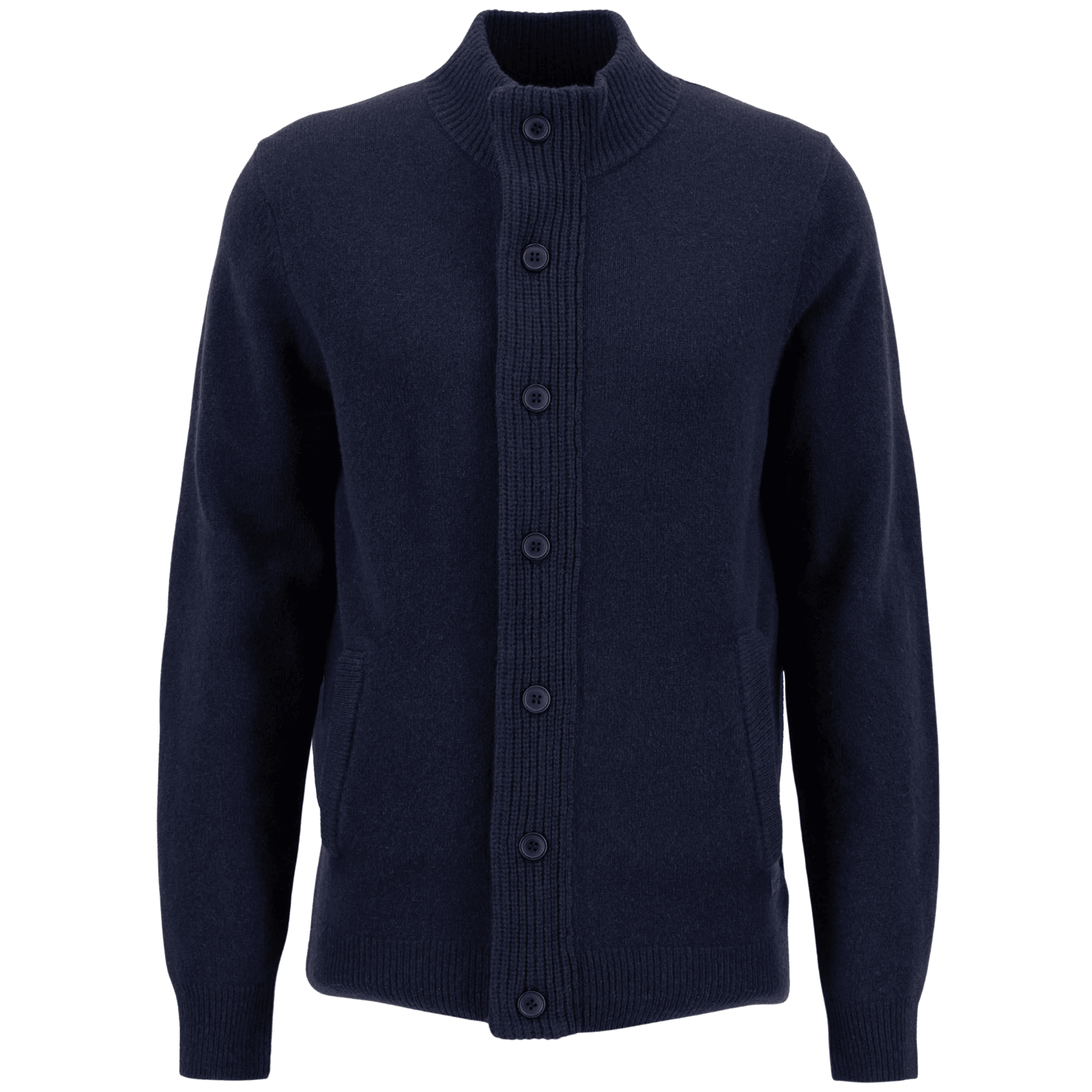 Barbour Elbow-Patch Cardigan - Navy