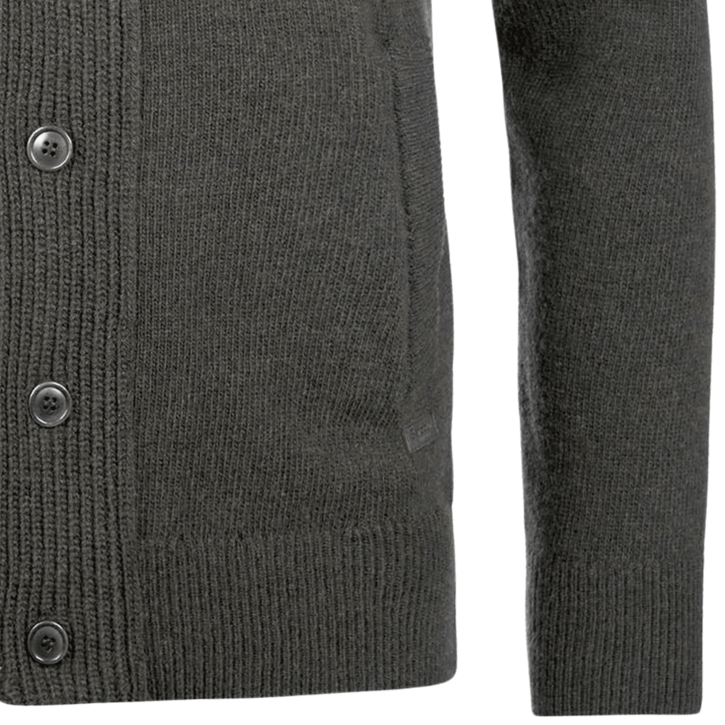 Barbour Elbow-Patch Cardigan - Seaweed