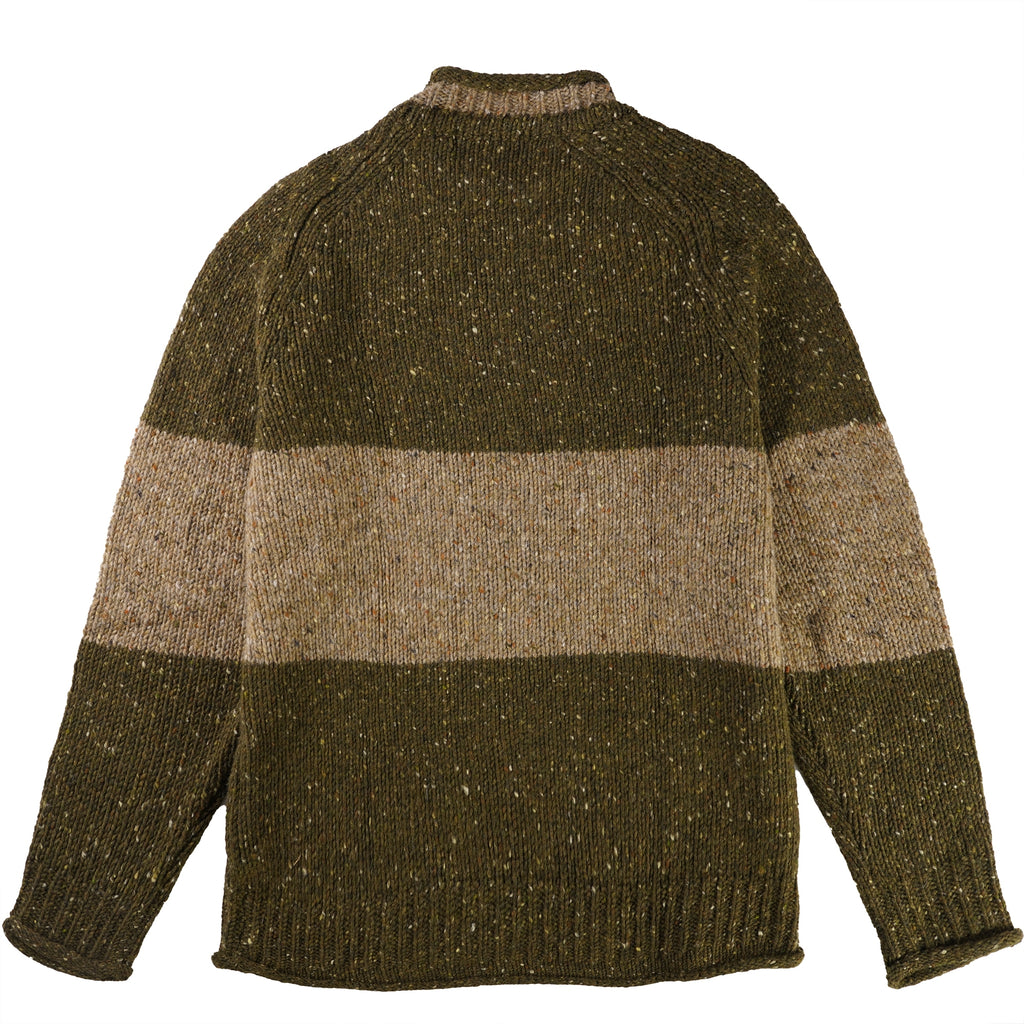 Block Stripe Jumper - Green/Beige