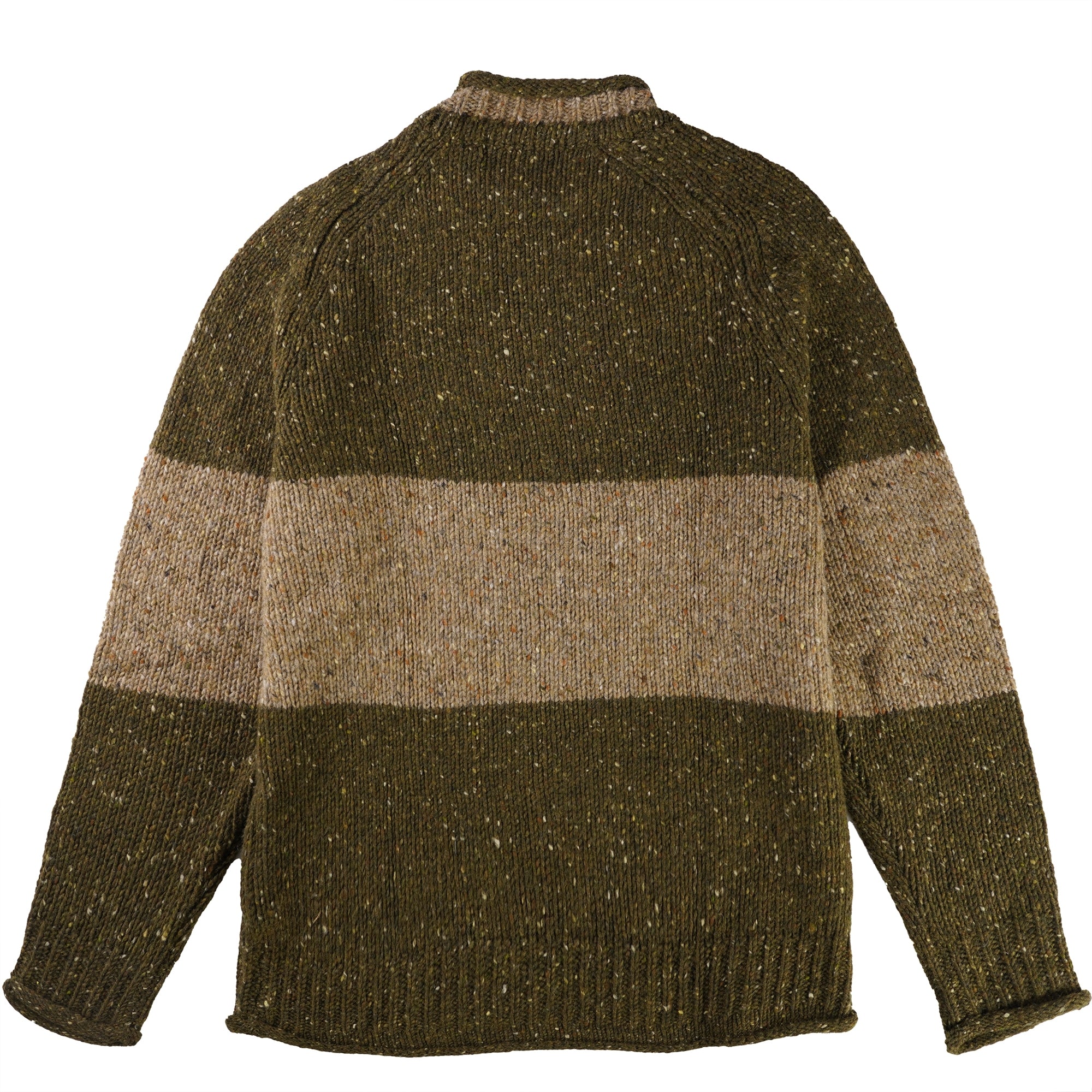 Block Stripe Jumper - Green/Beige