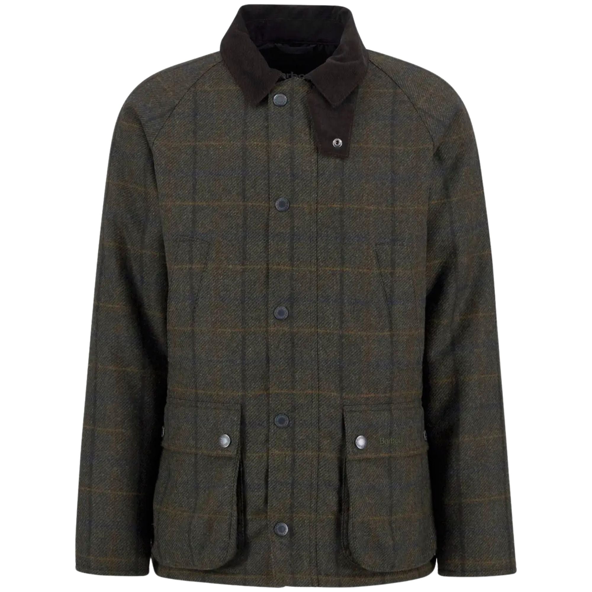 Barbour Bedale Check Wool Jacket - Brown
