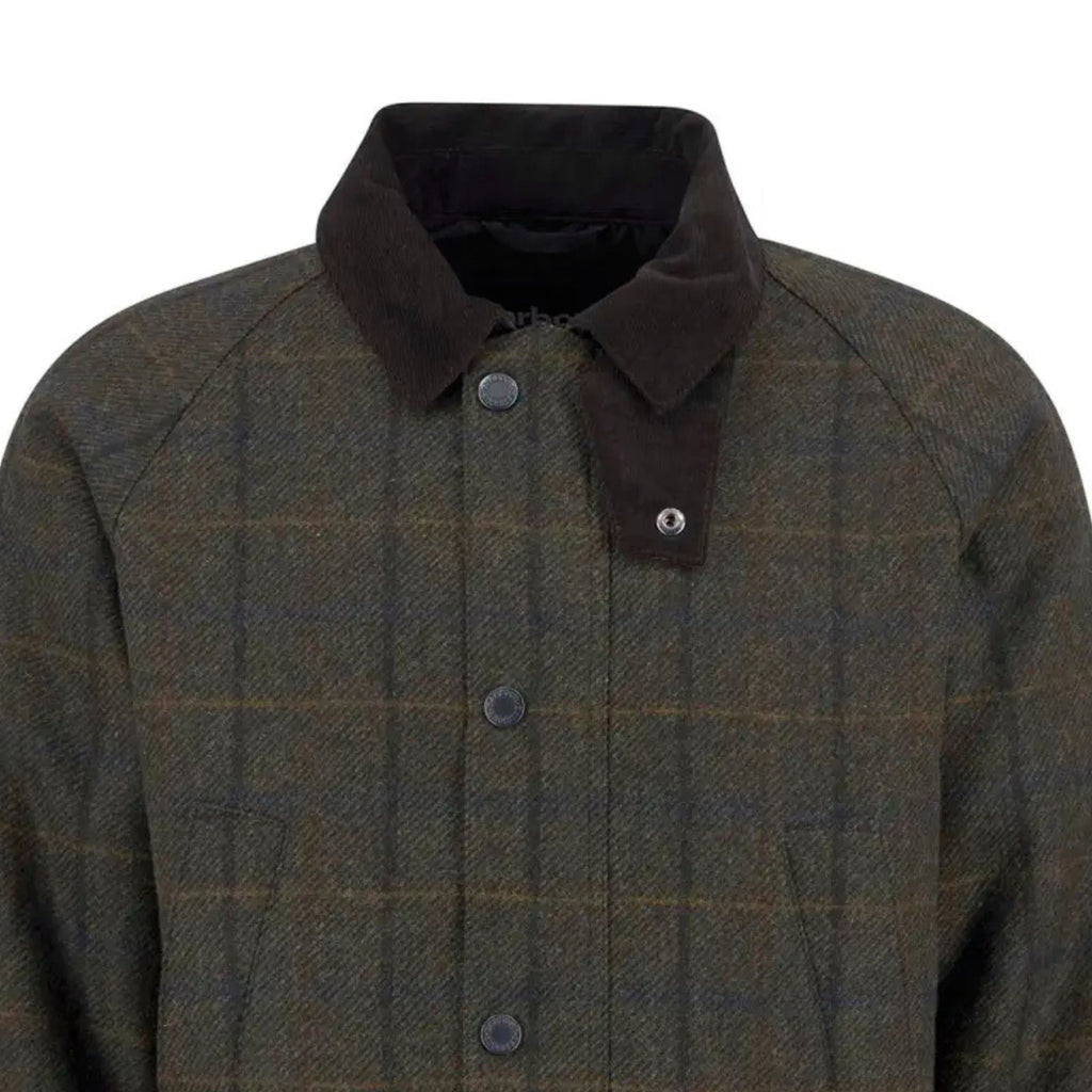 Barbour Bedale Check Wool Jacket - Brown