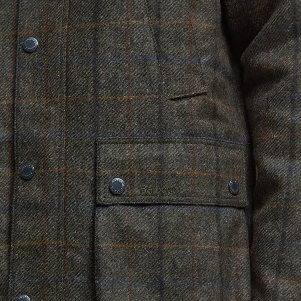 Barbour Bedale Check Wool Jacket - Brown