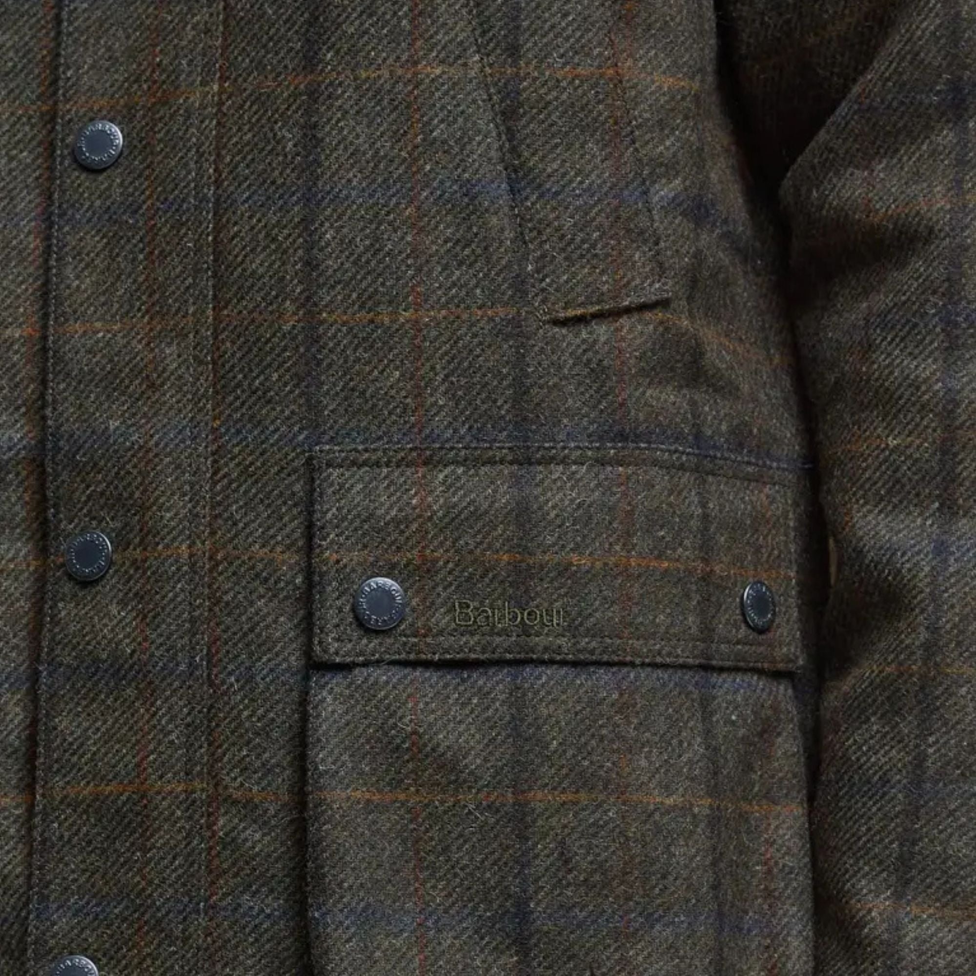 Barbour Bedale Check Wool Jacket - Brown