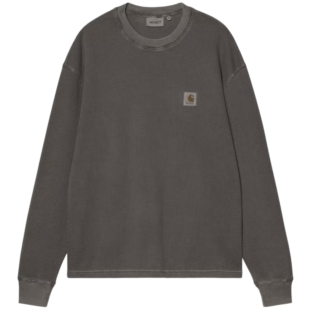 Carhartt WIP Long Sleeve Vista Waffle T-Shirt - Faded Black