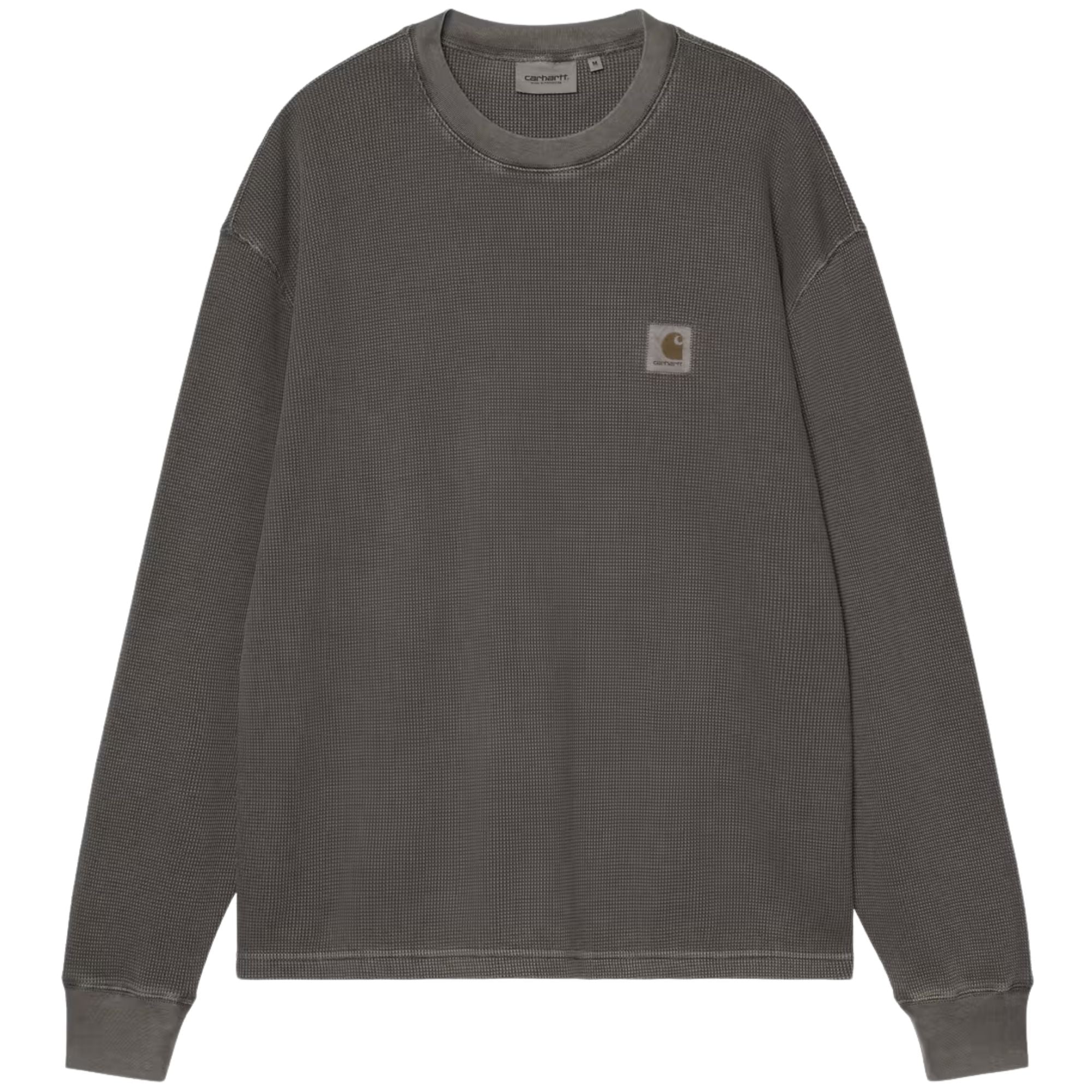 Carhartt WIP Long Sleeve Vista Waffle T-Shirt - Faded Black