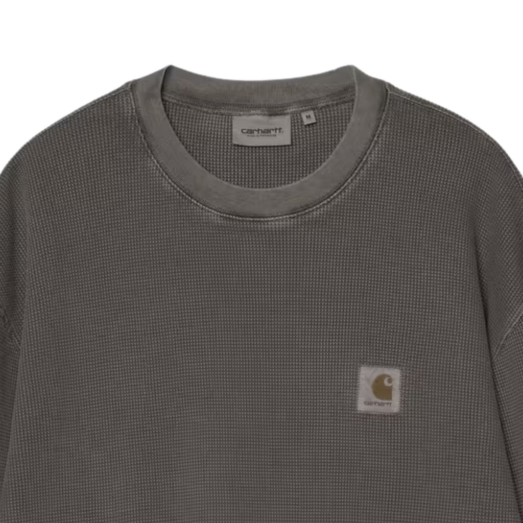 Carhartt WIP Long Sleeve Vista Waffle T-Shirt - Faded Black
