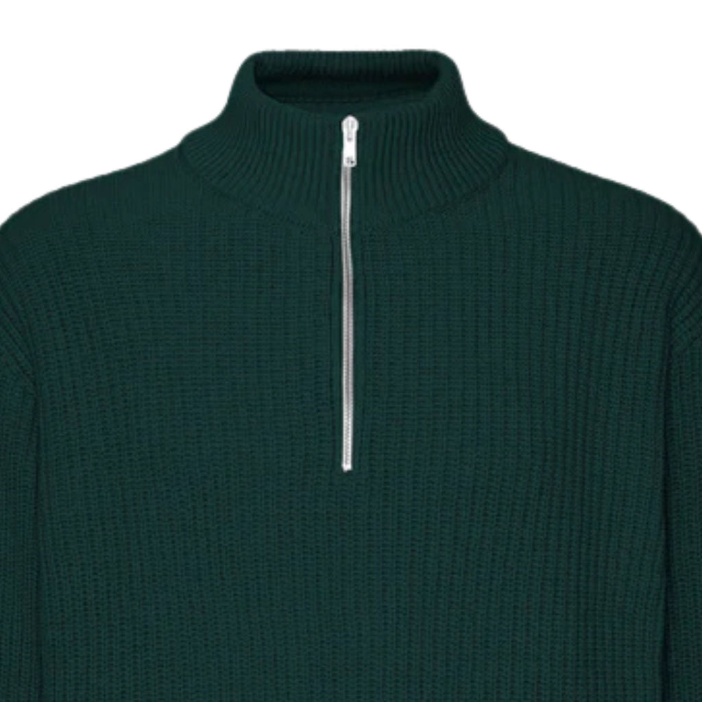Merino Quarter Zip - Green