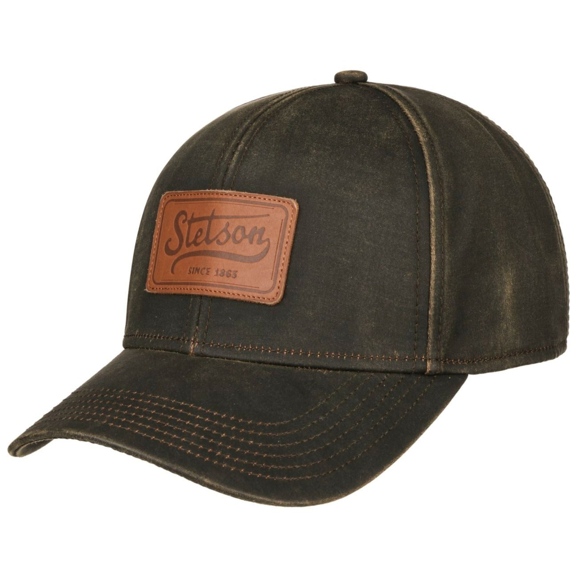 Leather Patch Cap - Brown