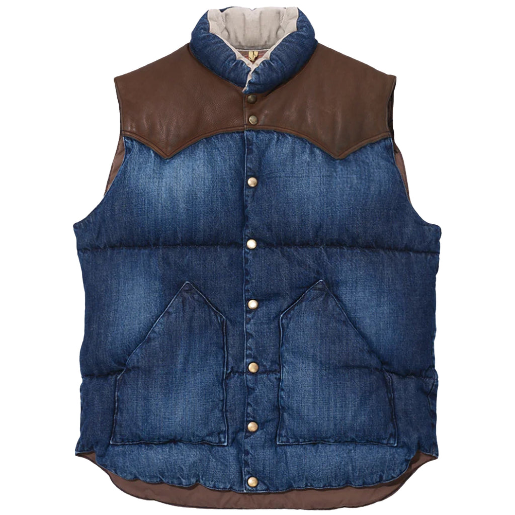 Rocky Mountain Featherbed Down Vest Denim - Indigo