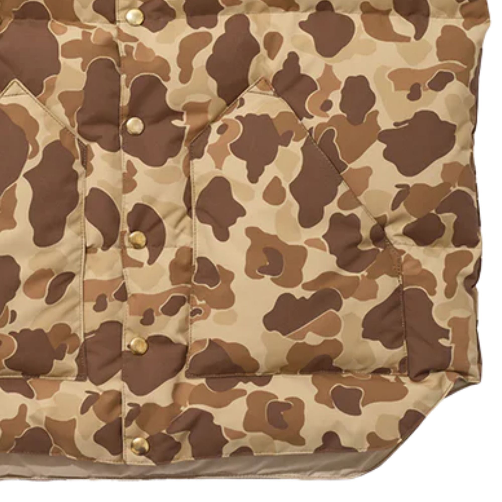 Down Vest - Camo Brown