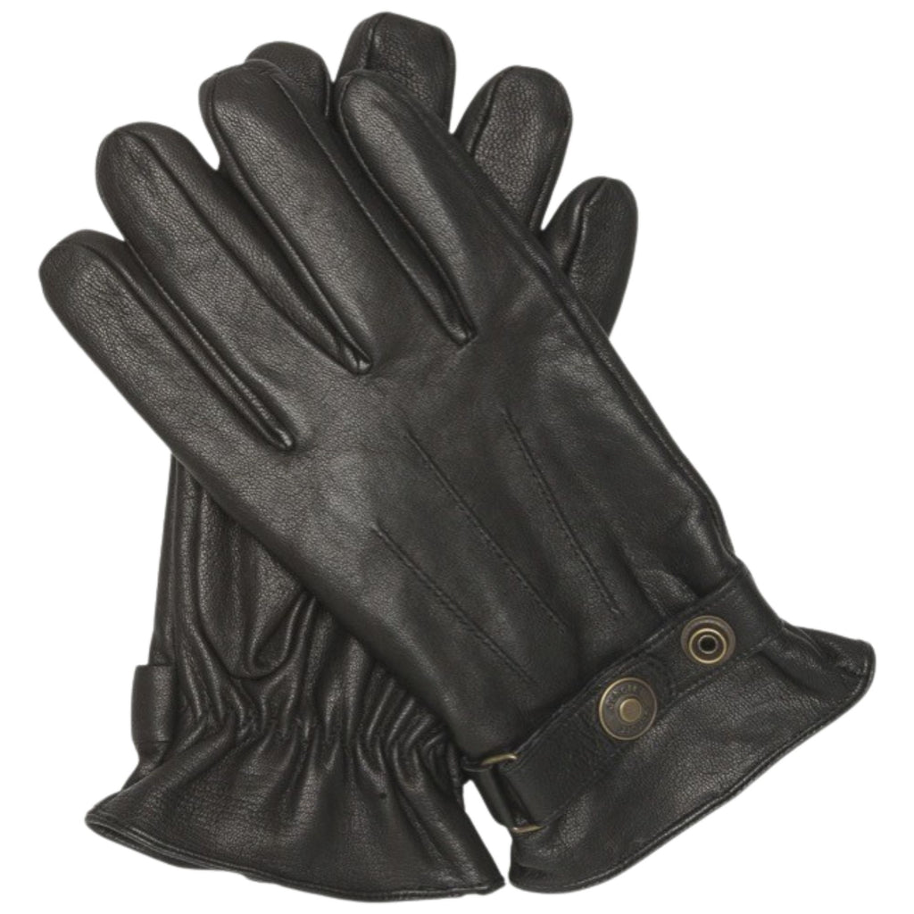 Leather Skin Gloves - Black