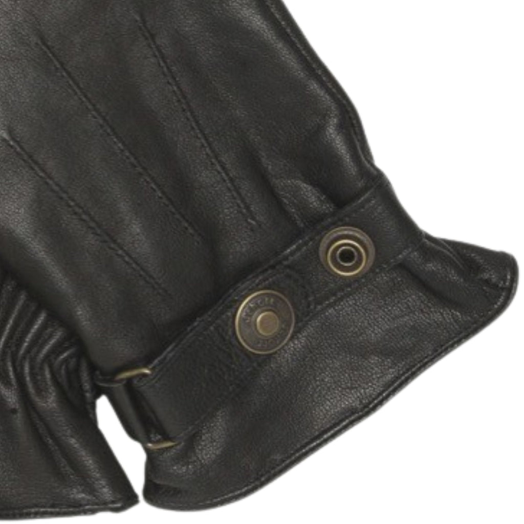 Leather Skin Gloves - Black