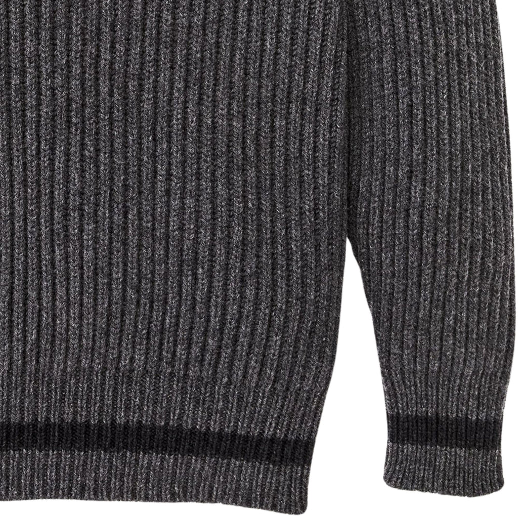 Bristol Shawl Neck Sweater - Gray