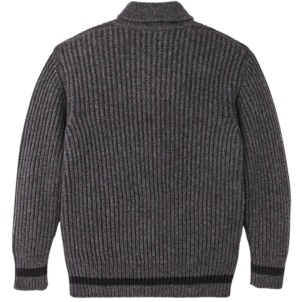 Bristol Shawl Neck Sweater - Gray