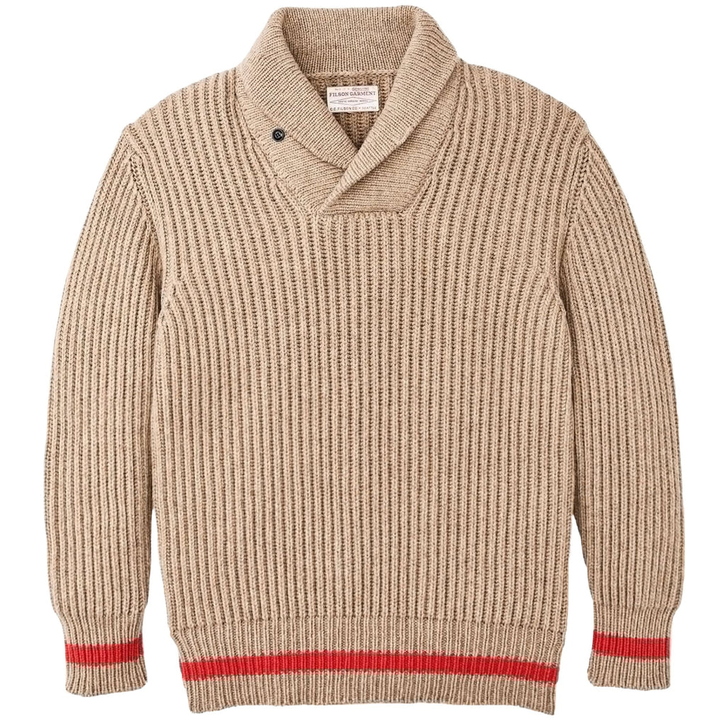 Bristol Shawl Neck Sweater - Oatmeal