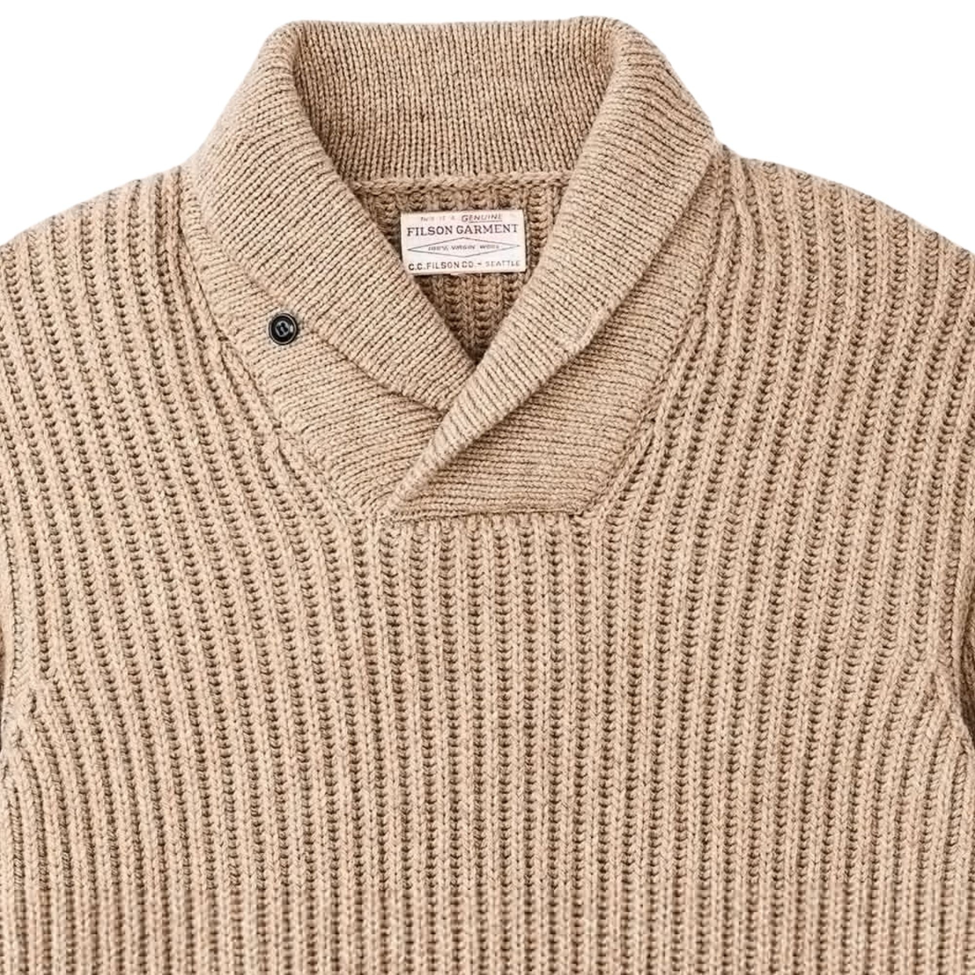 Bristol Shawl Neck Sweater - Oatmeal