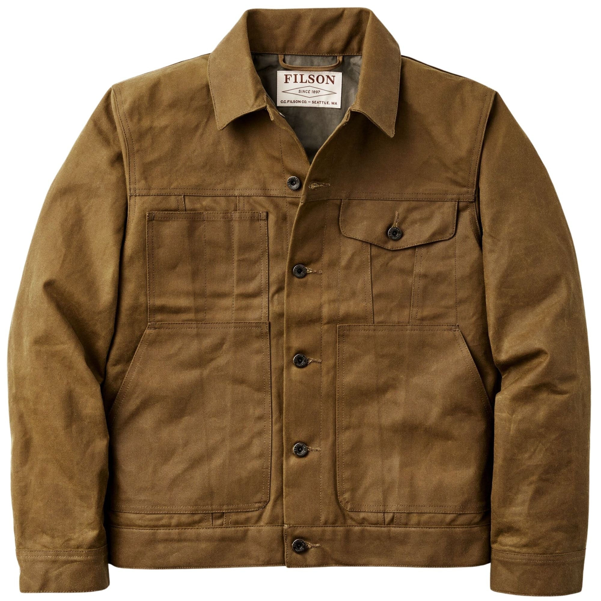 Tin Cloth Short Lined Cruiser Jacket - Dark Tan