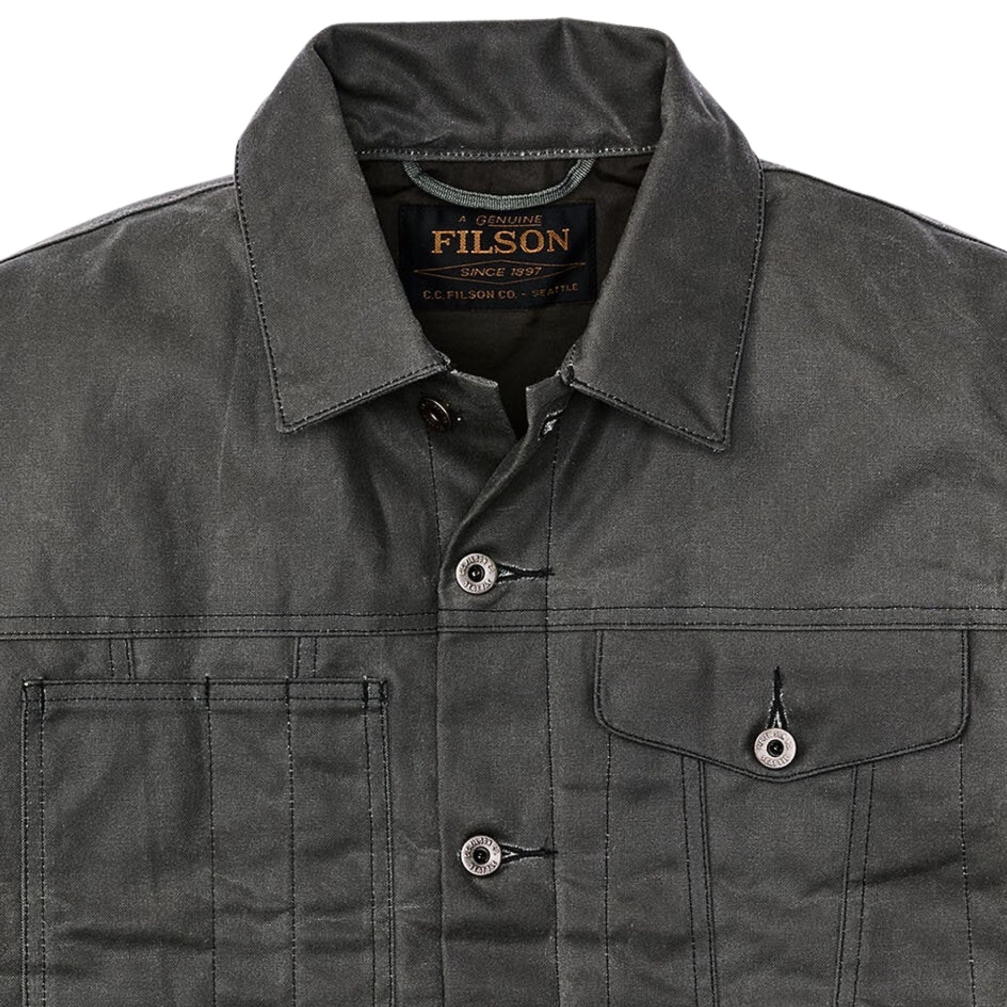 Tin Cloth Short Lined Cruiser Jacket - Castor Grey