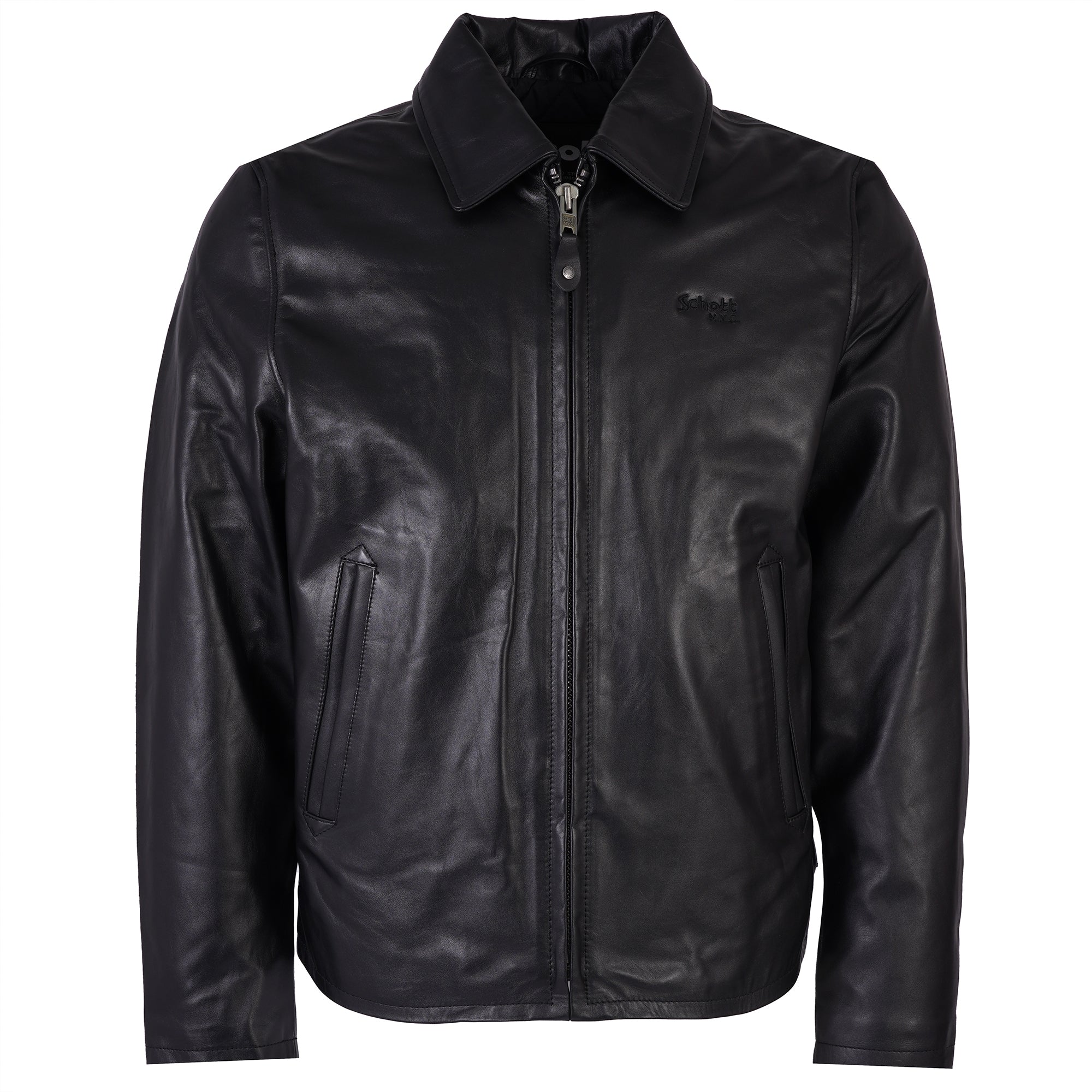 ジャケット・アウター Schott LOOSE FIT LEATHER JKT Schott NYC Leather Jacket - Black LC5100 – Stuarts London
