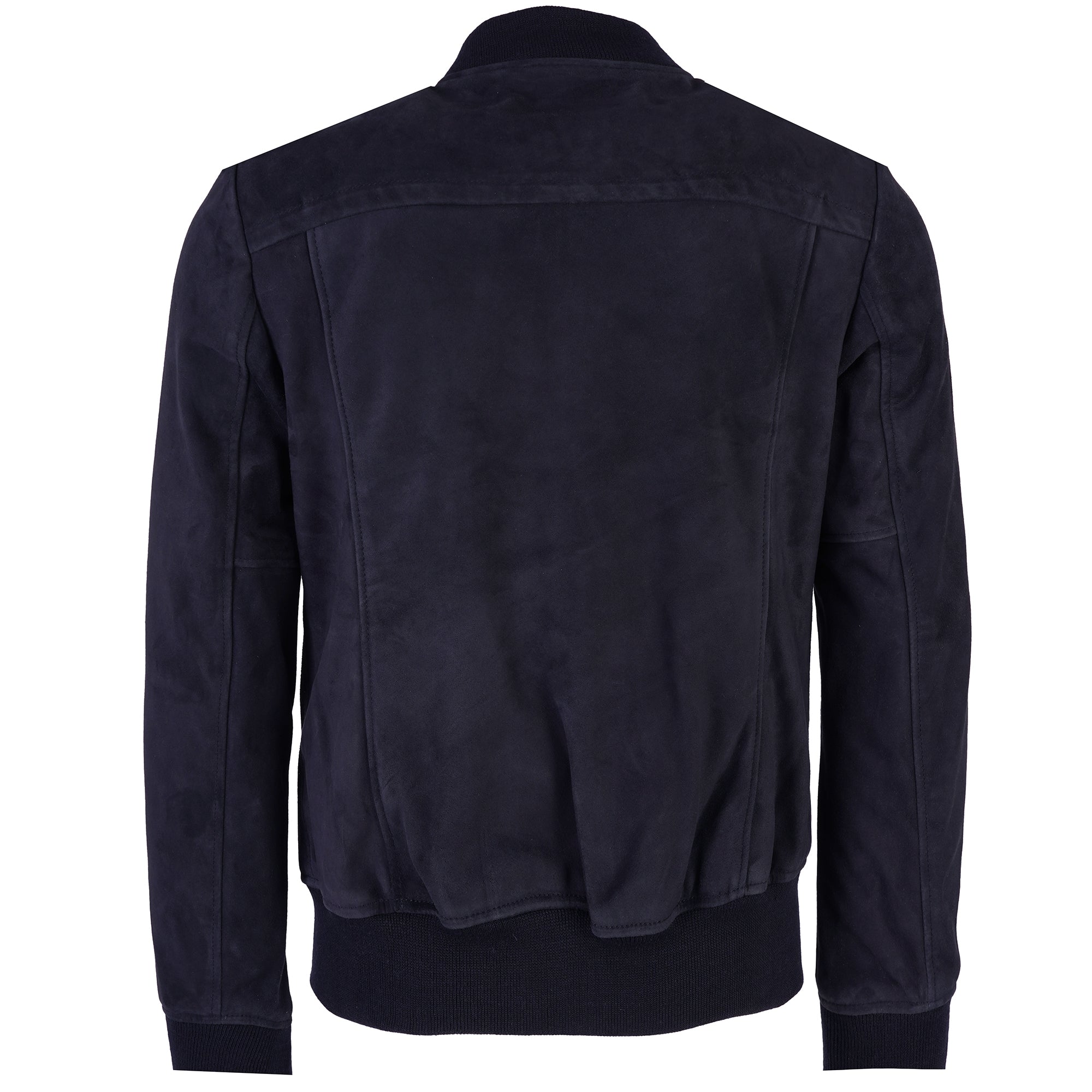 Suede Bomber Jacket - Navy