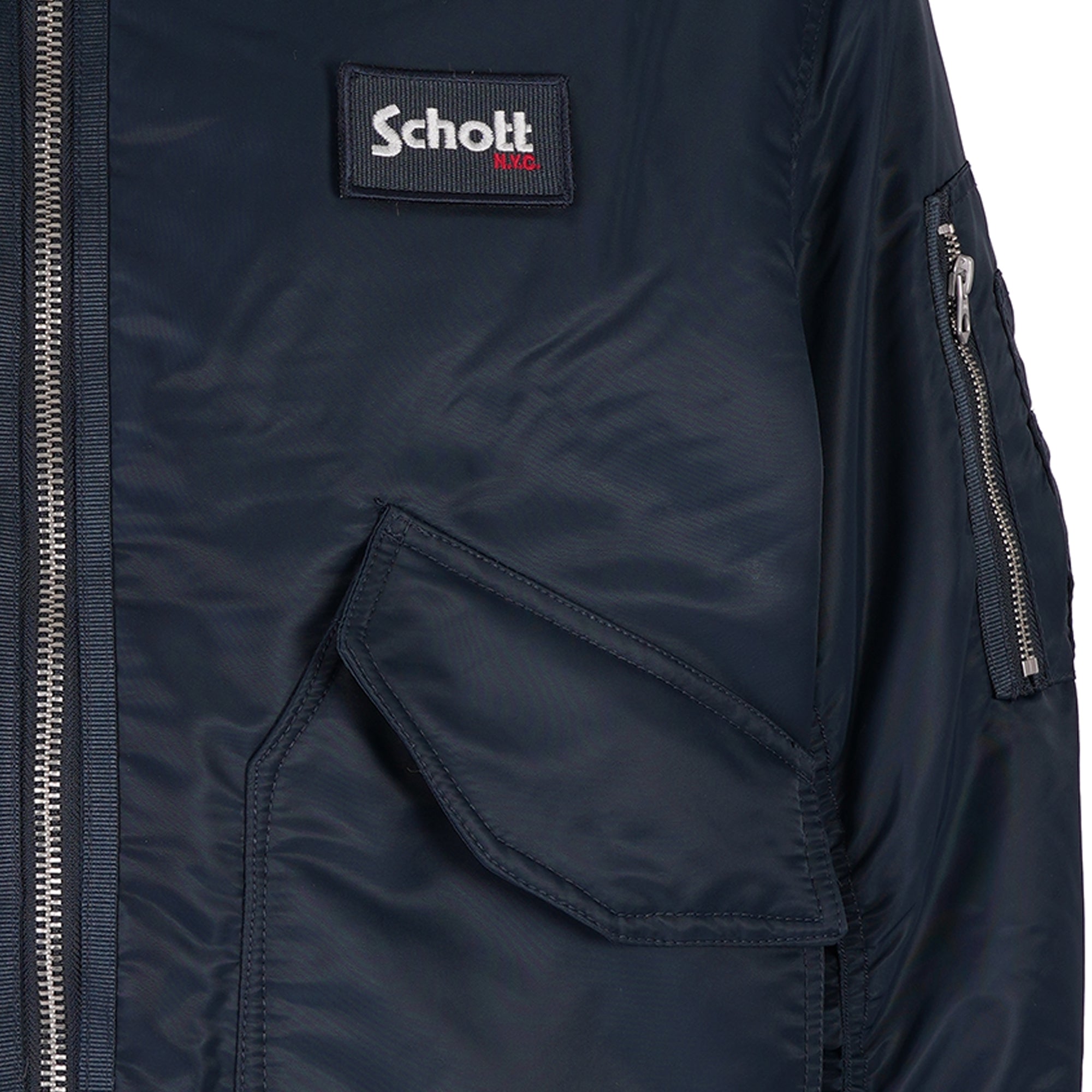 Schott NYC 210 Airwing Bomber Jacket - Navy – Stuarts London
