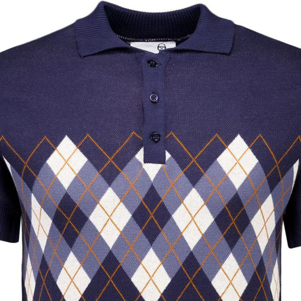 Carezza Knitted Polo - Maritime