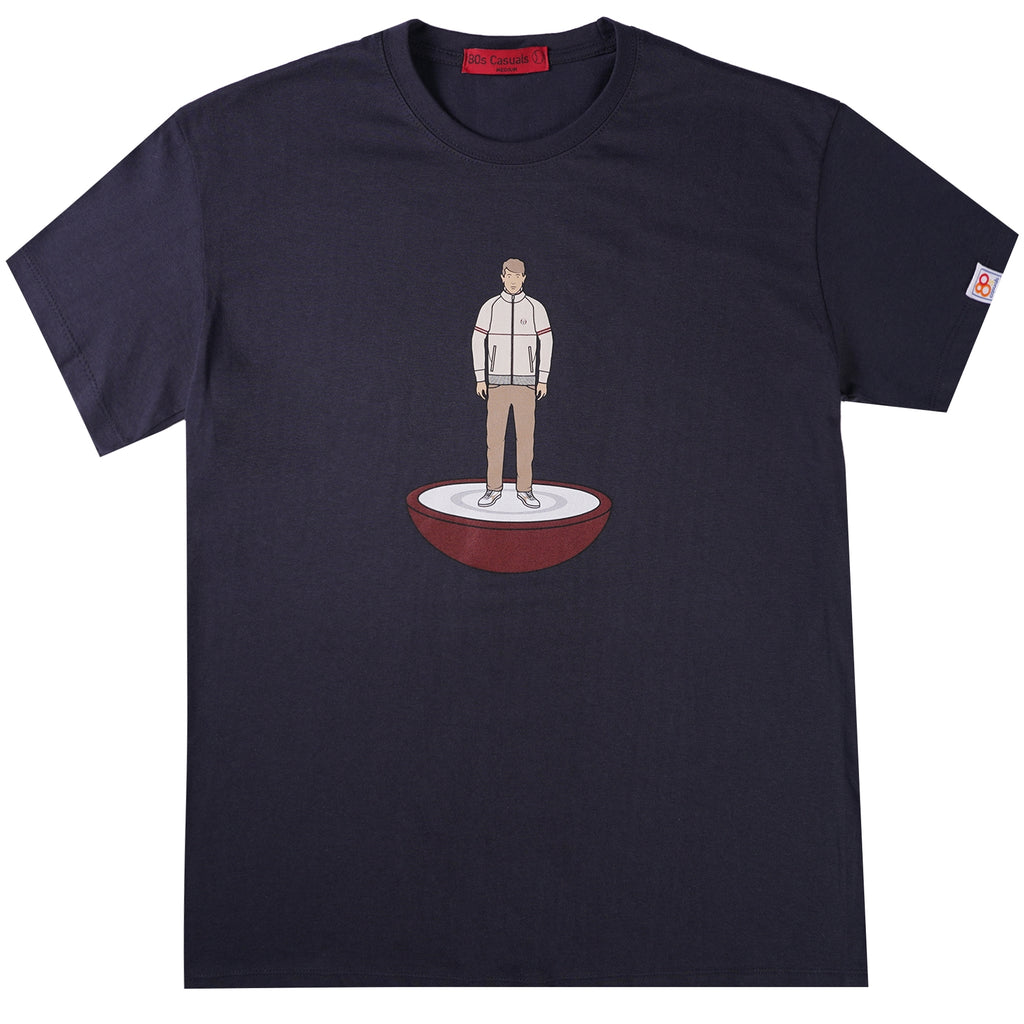 x 80s Casuals x Bespoke Subbuteo T-Shirt - Navy