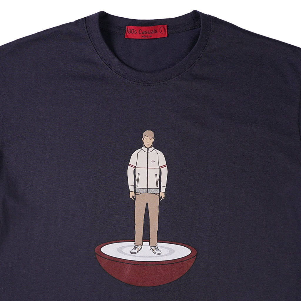 x 80s Casuals x Bespoke Subbuteo T-Shirt - Navy