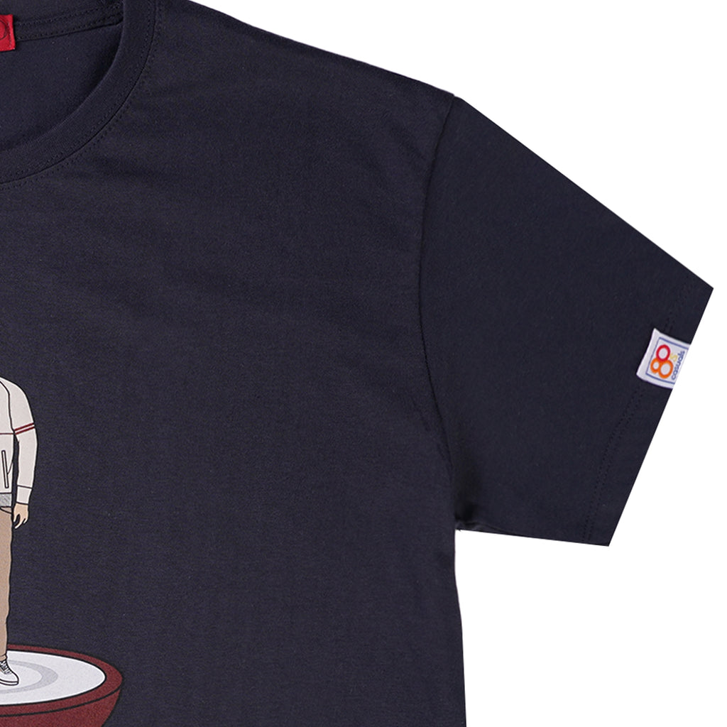 x 80s Casuals x Bespoke Subbuteo T-Shirt - Navy