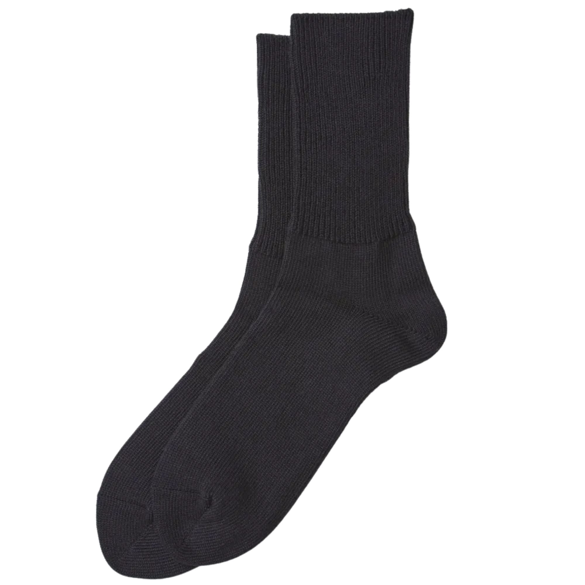 Daily 3 Pack Ribbed Crew Socks - Black