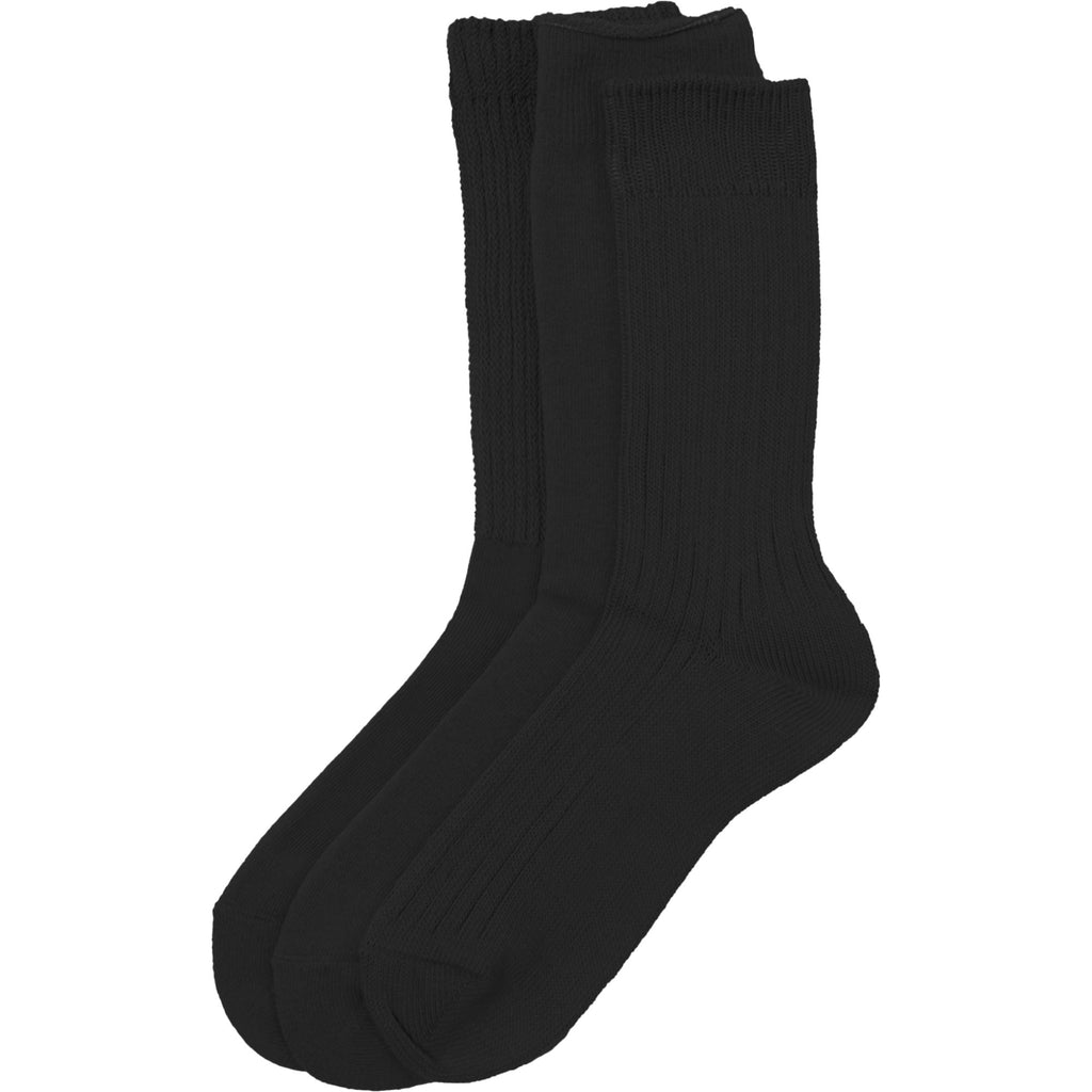 Daily 3 Pack Crew Socks - Black