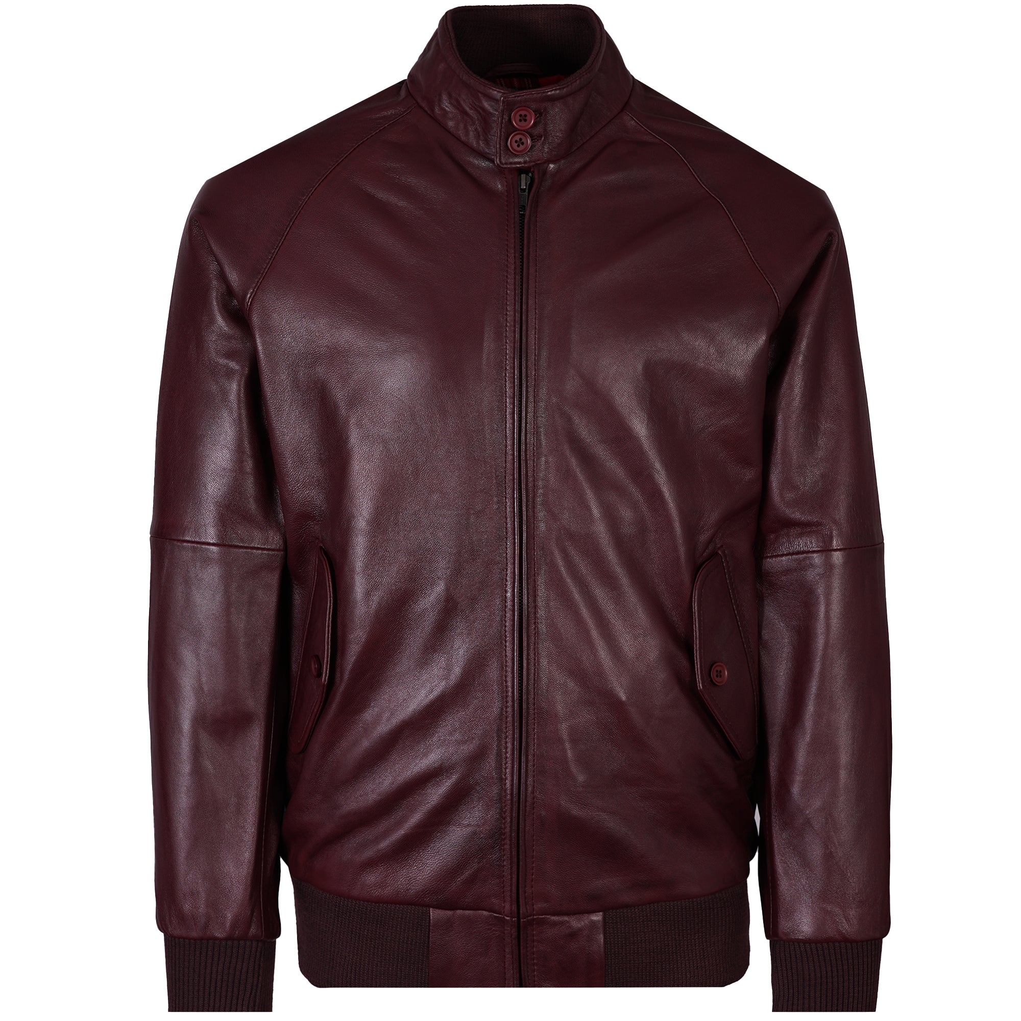 Harington Leather Jacket - Burgundy