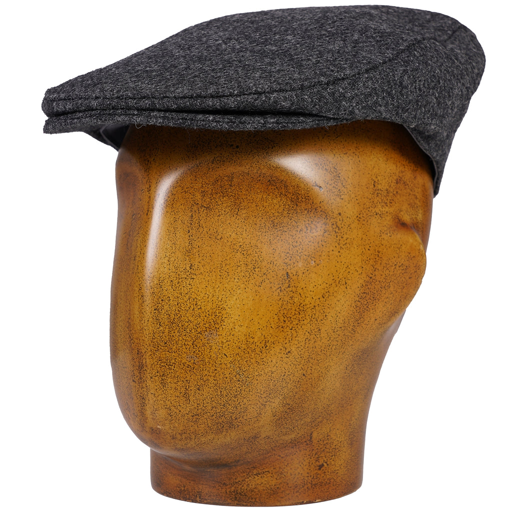 Abraham Moon Flat Cap - Charcoal