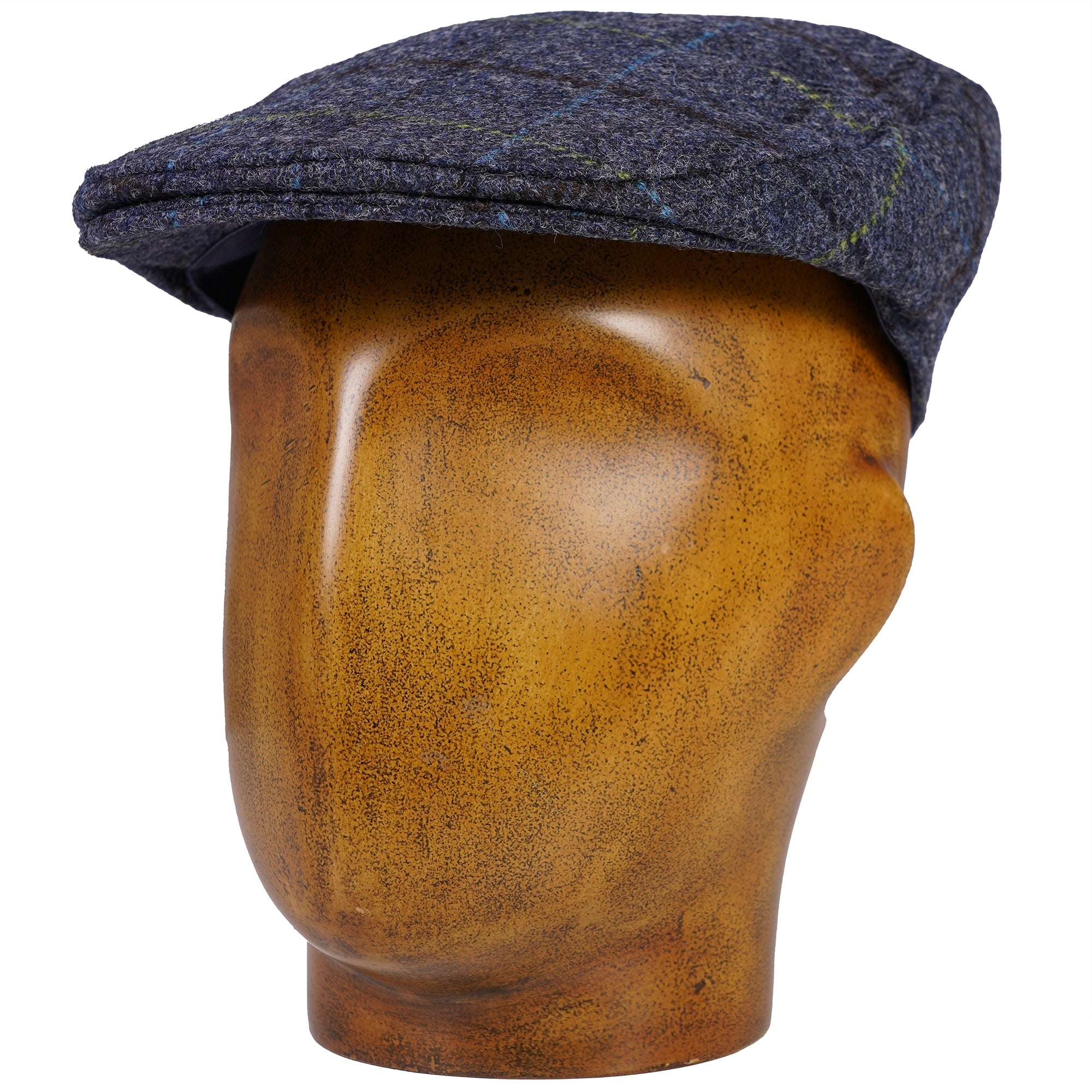 Moon Tweed Flat Cap - Blue