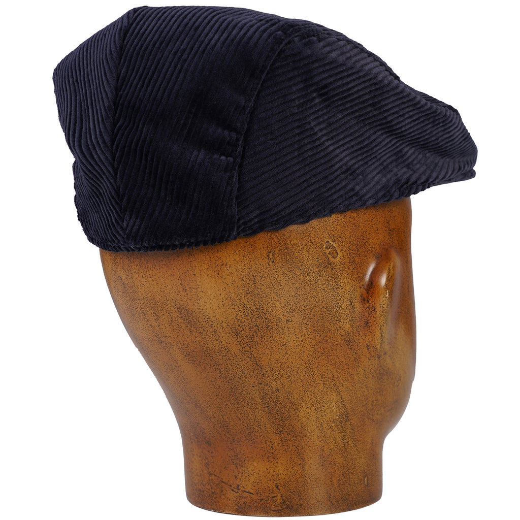 Corduroy Flat Cap - Navy