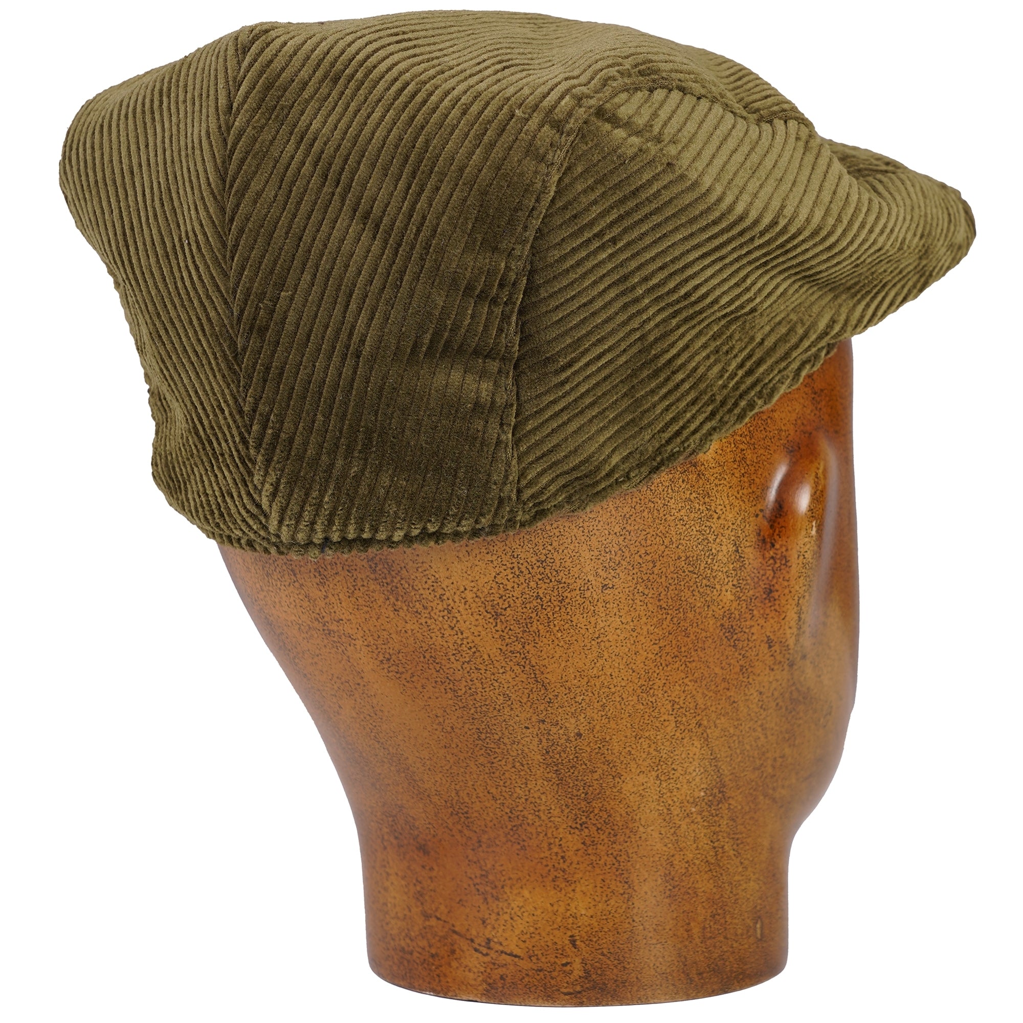 Corduroy Flat Cap - Olive