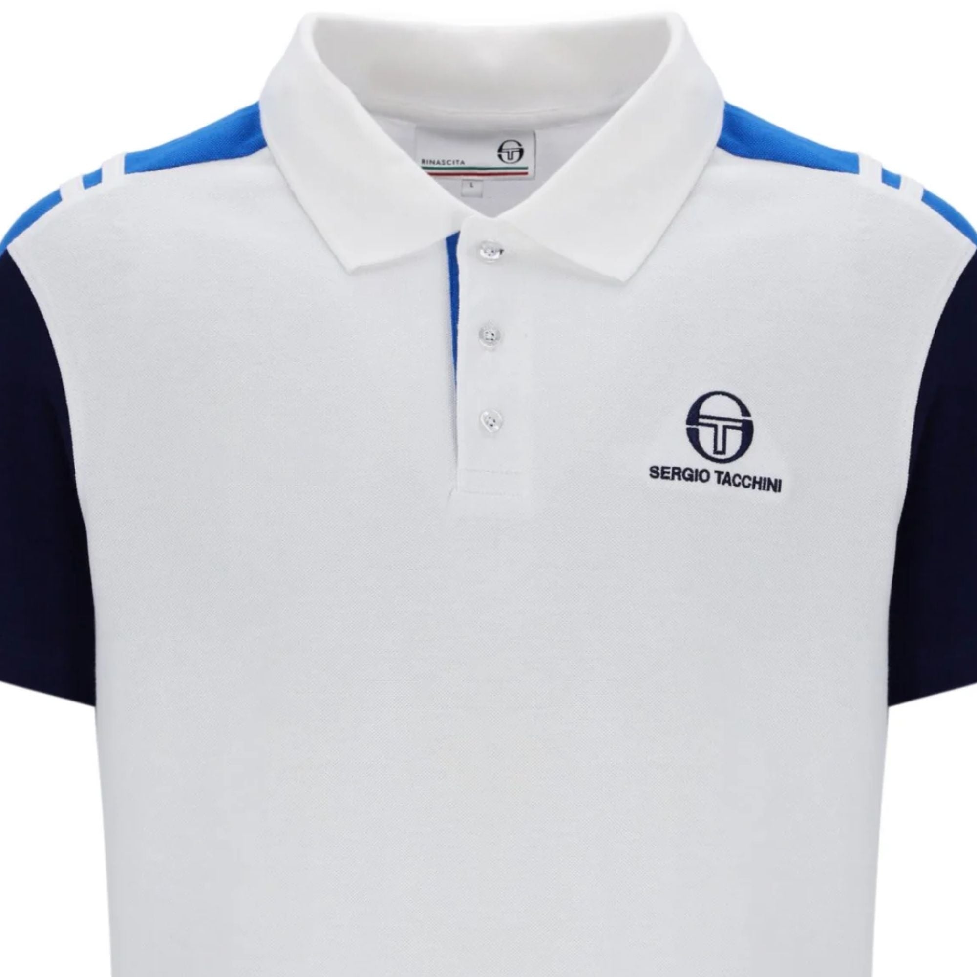 Sergio Tacchini Drive Polo Shirt - White/Blue